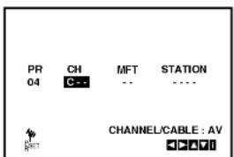 PR 04 CH MFT STATION C- - -- ---- CHANNEL/CABLE : AV 47▲▼1