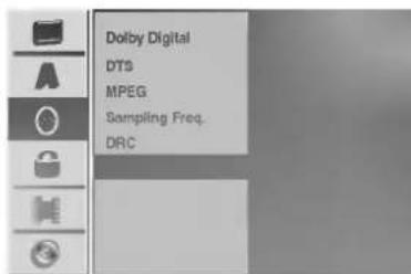 Dolby Digital DTS MPEG Sampling Freq. DRC