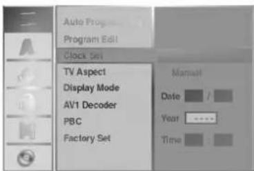 LG DR4712V - Automatisk tidsindstilling - 1
