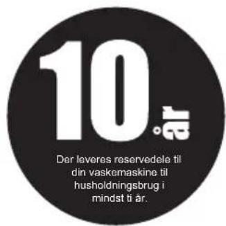 10 Der leveres reservedele til din vaskemaskine til husholdningsbrug i mindst til år.