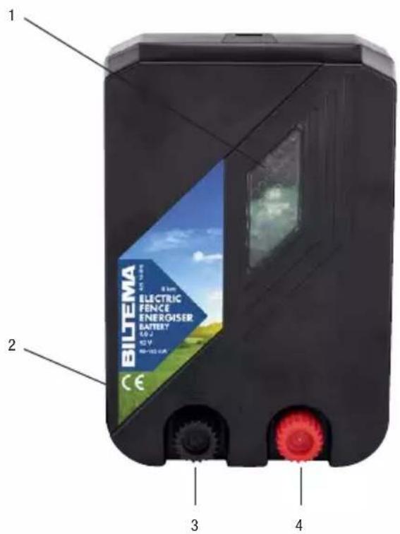 1 2 BILTEMA ELECTRIC FENCE ENERGISER BATTERY 10 J 12 V RE-103.6A CE 3 4