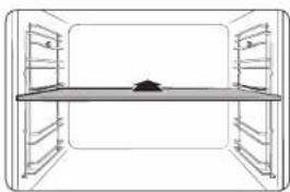 Simple line drawing of a cabinet or storage unit with shelves and doors (no text or symbols)