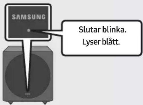 SAMSUNG Slutar blinka. Lyser blått.