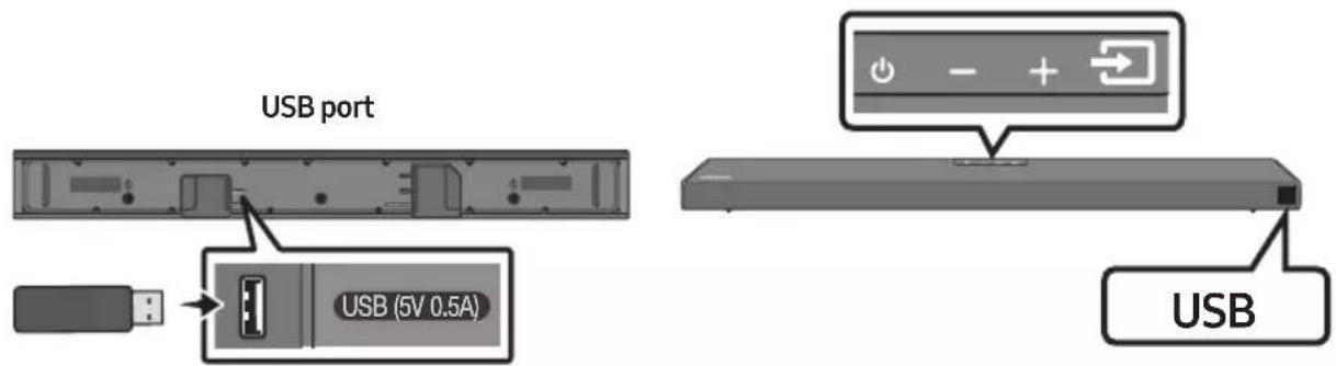 USB port USB (5V 0.5A) USB