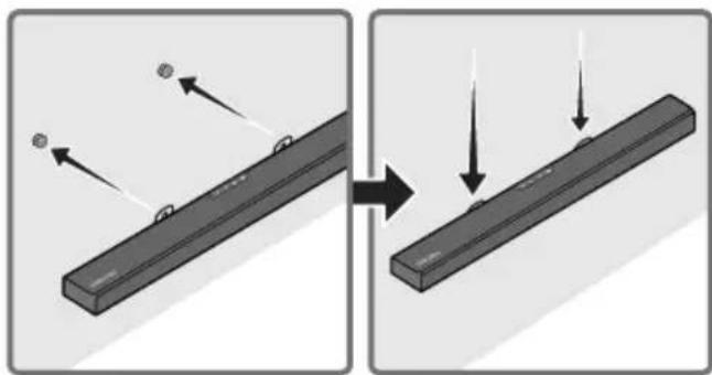 Diagram showing two mechanical components with arrows indicating motion or force direction (no text or symbols)