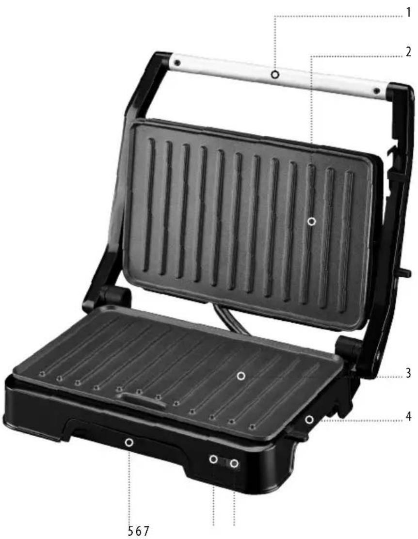 AURORA AU 3329 - GRILL PRESS - 1