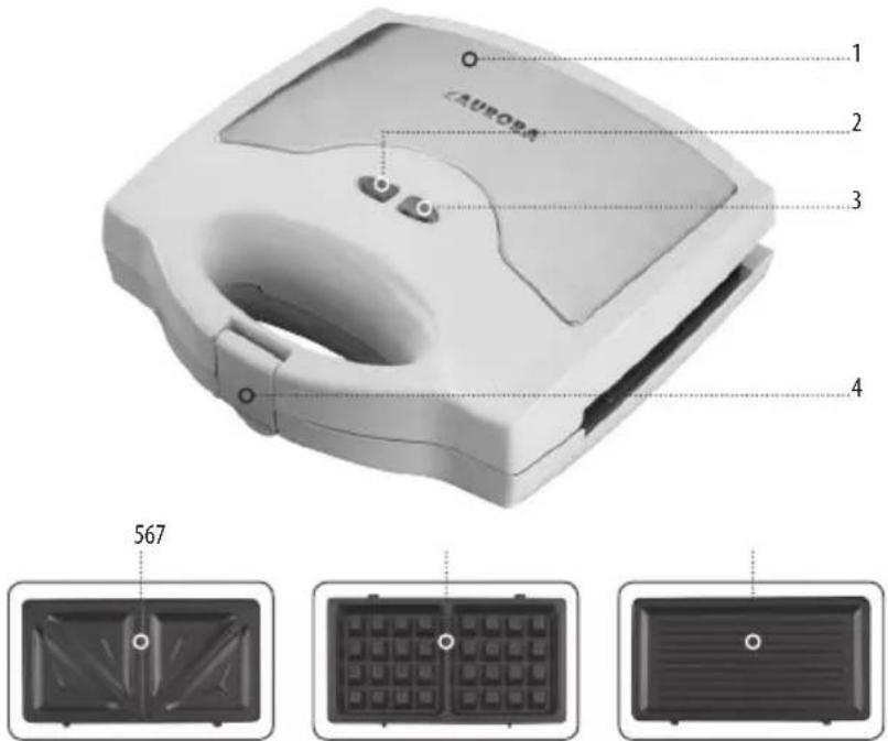 AURORA AU 326 - SANDWICH MAKER - 1