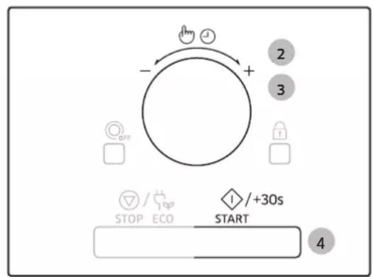 - + 2 3 OFF STOP / + ECO START 1 / +30s 4