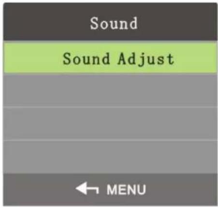 Sound Sound Adjust ← MENU