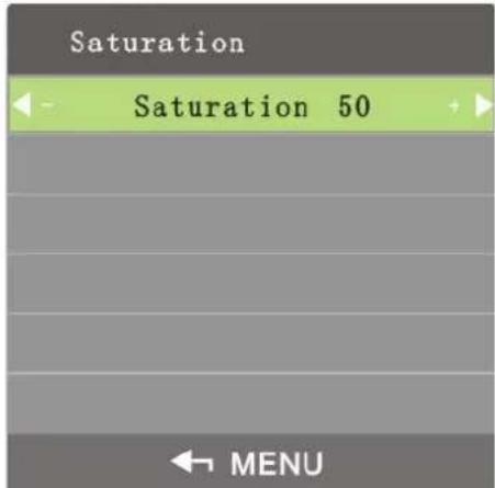 Saturation Saturation 50 MENU