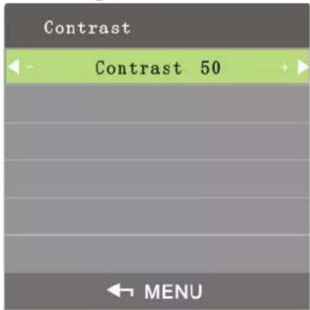 Contrast Contrast 50 MENU