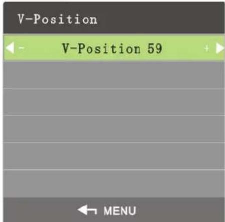 V-Position V-Position 59 MENU