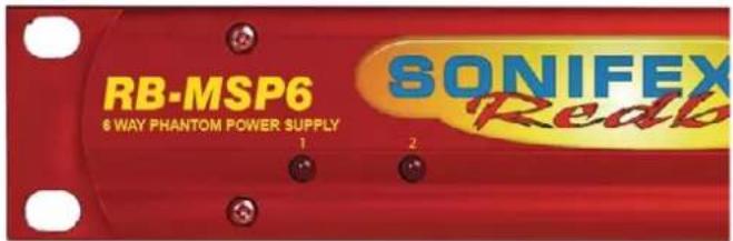 RB-MSP6 8 WAY PHANTOM POWER SUPPLY SONIFEX Redb 1 2