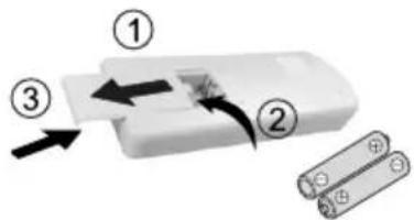 Diagram showing battery charging process with numbered steps and battery stack