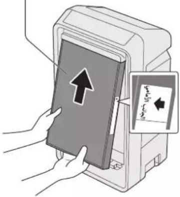 Diagram showing hands inserting a device into an open device with directional arrows and labels indicating 'E1', 'E2', and 'E3'.