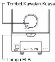 Tombol Kawalan Kuasa Push On Off Lampu ELB