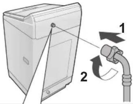 Diagram showing a device with labeled parts and directional arrows indicating motion or assembly.