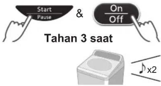Start Pause & On Off Tahan 3 saat x2