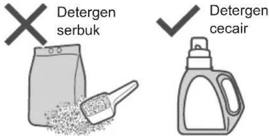 Detergen serbuk Detergen cecair