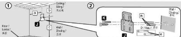 ① Floor/ Lateral 连接 a b Coloring/ Sling 无边线 J c Wall Dinding 注释 ② K W Wall Dinding 注释 B Or/Accr/支座 J W Wall Dinding 注释