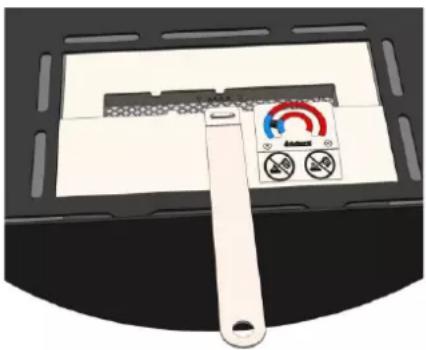 Diagram showing a device with a gauge and indicator lights, including 'Analog' and 'Control' symbols.