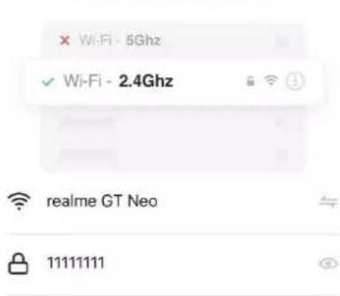 × Wi-Fi - 5Ghz ✓ Wi-Fi - 2.4Ghz realme GT Neo 11111111