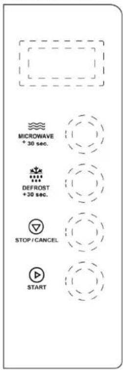 MICROWAVE + 30 sec. DEFROST + 30 sec. STOP / CANCEL START