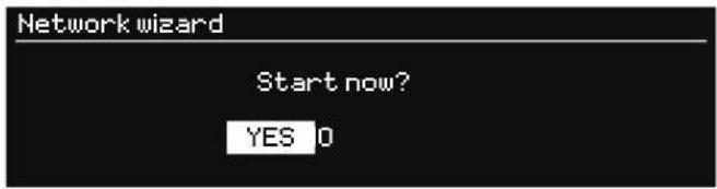 Network wizard Start now? YES 0