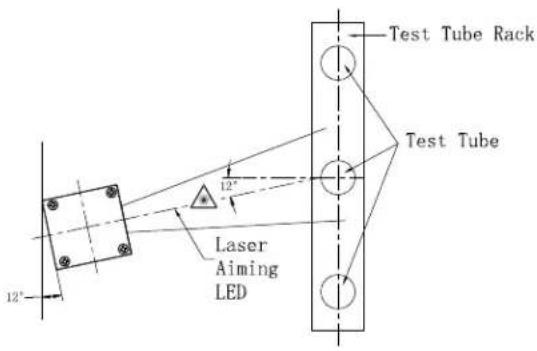 Test Tube Rack Test Tube 12° Laser Aiming LED
