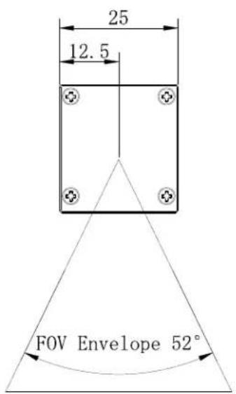 25 12.5 FOV Envelope 52°