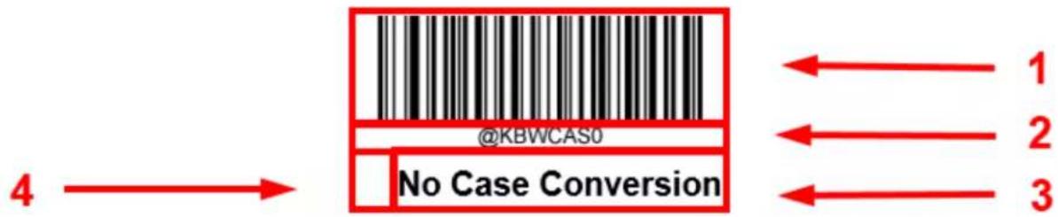 @KBWCAS0 No Case Conversion 4 → 1 2 3