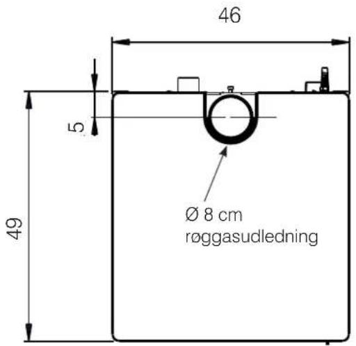 46 5 Ø 8 cm røggasudledning 49