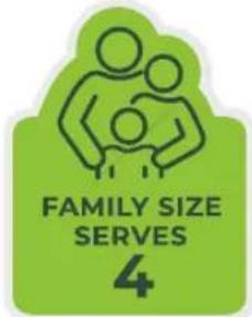 FAMILY SIZE SERVES 4