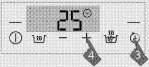 25° ① - + 4 3