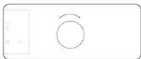 Two identical rectangular panels, each with a hand hovering over a circle, no text or symbols present.