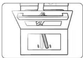Simple line drawing of a device with a handle and base, no text or symbols present.