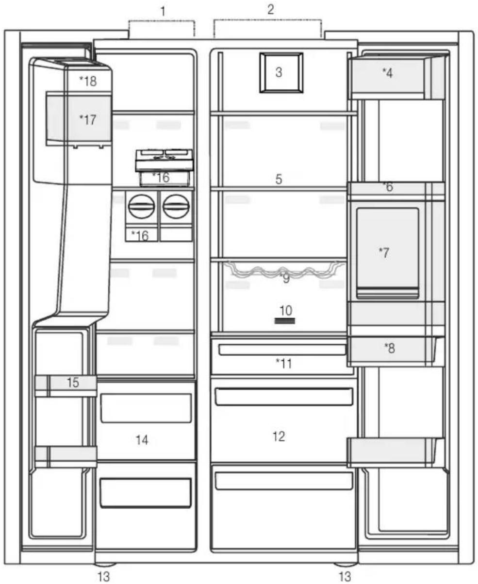 GRUNDIG GSBS13320FX - Køleskab - 1