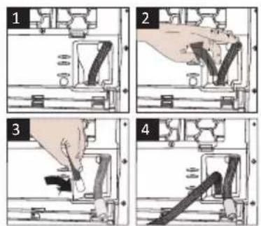 GRUNDIG GT55924CW - Connecting the water drainage hose - 1