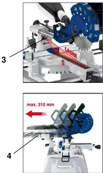 LASER max. 310 mm 4