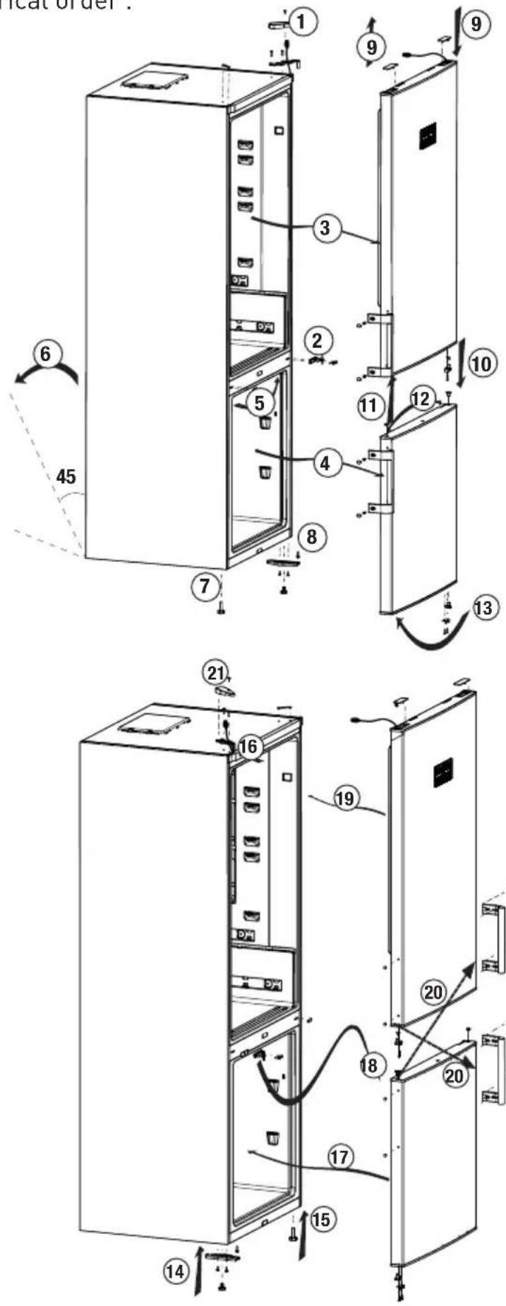 GRUNDIG GKN17928FW - Reversing the doors - 1