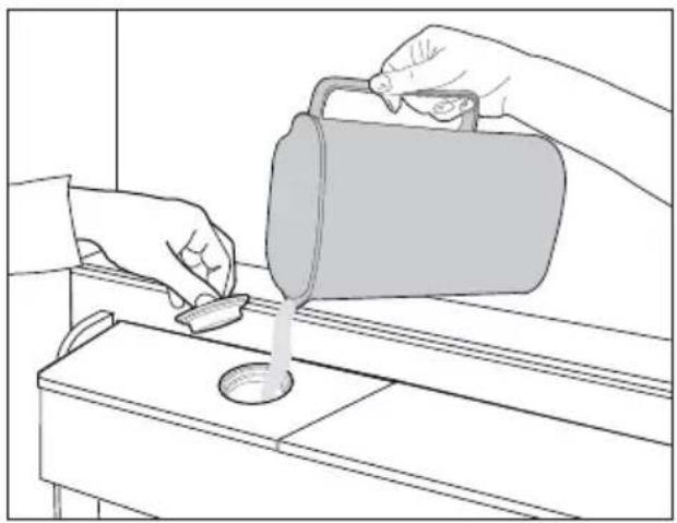 GRUNDIG GSBS15720X - Riempimento del serbatoio della fontana dell'acqua - 1