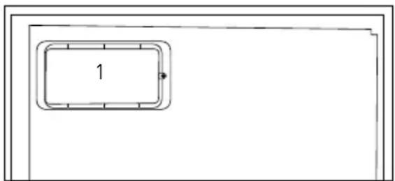 Simple line drawing of a rectangular frame with a numbered label '1' inside, no text or symbols present.