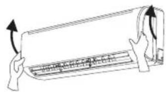 Diagram showing hand holding a scroll with an arrow indicating upward motion, depicting a mechanical or electrical component.