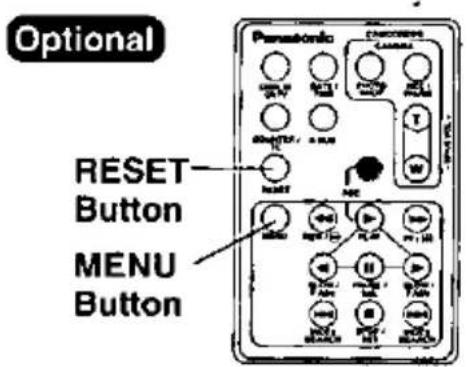 Optional RESET Button MENU Button