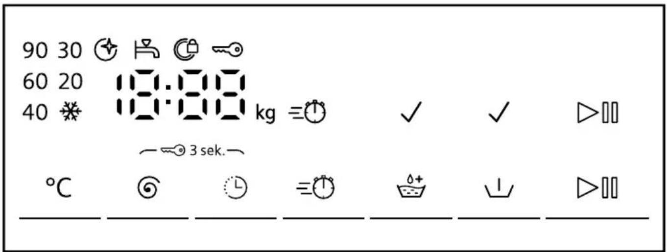 90 30 60 20 40 * 18:00 kg ≡ ~∞ 3 sek.~ °C ∞ L ≡ + ↓ ▷||| —