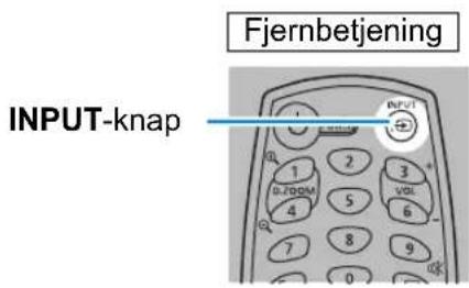 Fjernbetjening INPUT-knap