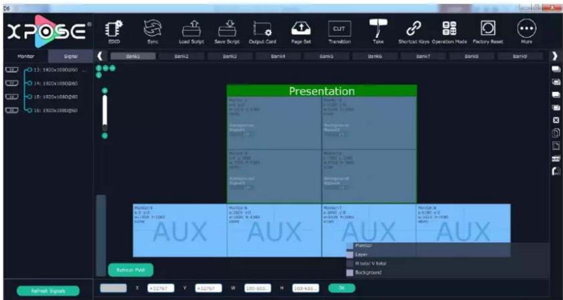 XPOSE® EBID Sync Load Script Save Script Output Card Page Set Transition Take Shortcut Keys-Operation Made Factory Reset More Monitor Signal Bank1 Bank2 Bank3 Bank4 Bank5 Bank6 Bank7 Bank8 Bank9 13: 1920x1080@50 14: 1920x1080@50 15: 1920x1080@50 16: 1920x1080@50 Presentation Mainer 1 a: 1,000 x 1,000 e: 1,000 x 1,000 Backproposed Signet's Newer 2 a: 1,000 x 1,000 e: 1,000 x 1,000 Backproposed Signet's Member 3 a: 1,000 x 1,000 e: 1,000 x 1,000 Backproposed Signet's Member 4 a: 1,000 x 1,000 e: 1,000 x 1,000 Backproposed Signet's Member 5 a: 1,000 x 1,000 e: 1,000 x 1,000 Backproposed Signet's Member 6 a: 1,000 x 1,000 e: 1,000 x 1,000 Backproposed Signet's Member 7 a: 1,000 x 1,000 e: 1,000 x 1,000 Backproposed Signet's Member 8 a: 1,000 x 1,000 e: 1,000 x 1,000 Backproposed Signet's Member 9 a: 1,000 x 1,000 e: 1,000 x 1,000 Backproposed Signet's Member 10 a: 1,000 x 1,000 e: 1,000 x 1,000 Backproposed Signet's Member 11 a: 1,000 x 1,000 e: 1,000 x 1,000 Backproposed Signet's Member 12 a: 1,000 x 1,000 e: 1,000 x 1,000 Backproposed Signet's Member 13 a: 1,000 x 1,000 e: 1,000 x 1,000 Backproposed Signet's Member 14 a: 1,000 x 1,000 e: 1,000 x 1,000 Backproposed