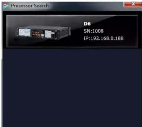 Processor Search D6 SN:1008 IP:192.168.0.188