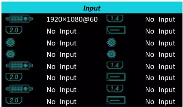 Input 1920×1080@60 1.4 No Input No Input — No Input No Input ● No Input No Input ● No Input No Input 1.4 No Input No Input — No Input No Input 1.4 No Input No Input — No Input