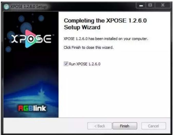 XPOSE 1.2.6.0 Setup Completing the XPOSE 1.2.6.0 Setup Wizard XPOSE 1.2.6.0 has been installed on your computer. Click Finish to close this wizard. ✓ Run XPOSE 1.2.6.0 < Back Finish Cancel